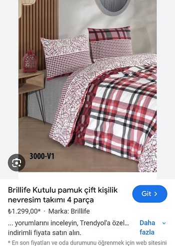Bordo Desenli Brillife Nevresim Takımı - Görsel 7
