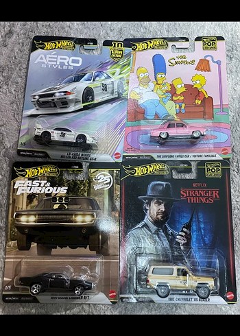 Hot Wheels 4 Lu Pop Kulturu Araba Seti