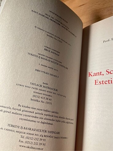  Beden Renk Kant, Schiller, Heidegger Estetik ve Edebiyat