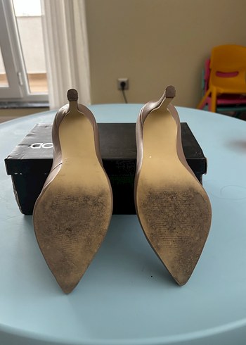 Bej Stiletto Topuklu Kadın Ayakkabı - Görsel 4