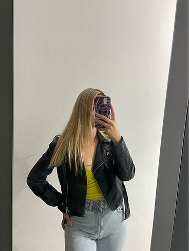Bershka deri ceket