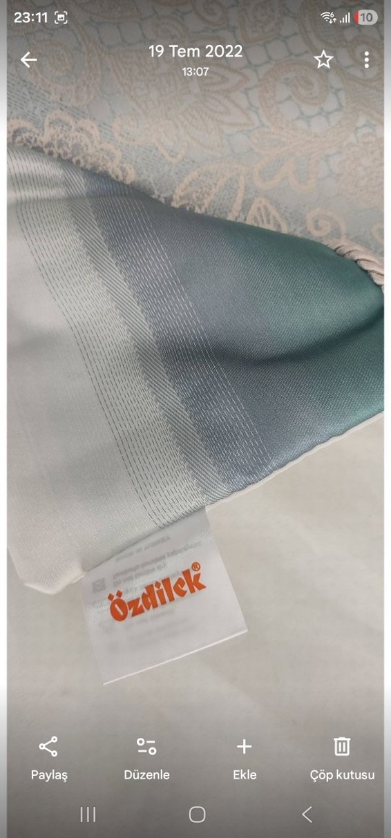 Özdilek Mavi Gri Nakışlı Yatak Örtüsü - Görsel 2