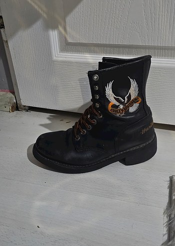 orjinal Siyah Deri Punk Bot - Görsel 4