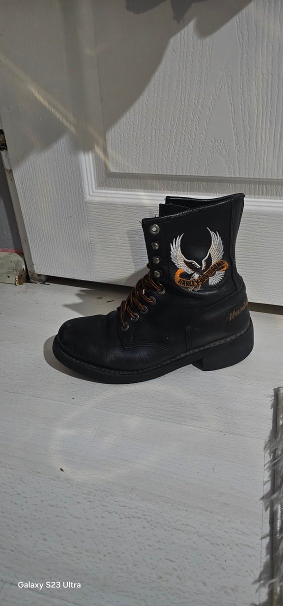 orjinal Siyah Deri Punk Bot - Görsel 4