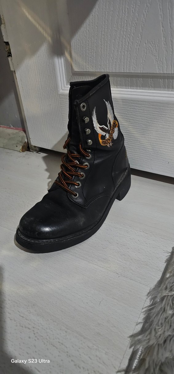 orjinal Siyah Deri Punk Bot - Görsel 2