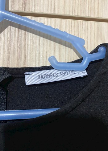 Şeffaf Balon Kollu Siyah Midi Elbise - Görsel 3