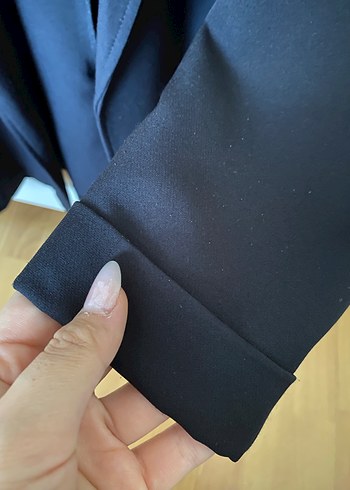 Siyah Düğmeli Kadın Blazer Ceket - Görsel 3