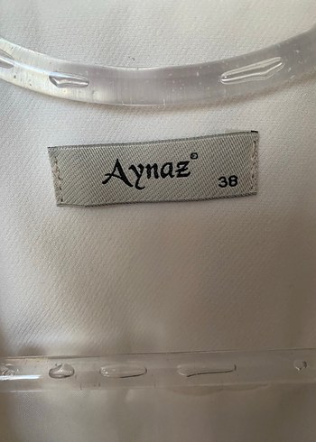 Düğmeli Beyaz Kadın Blazer Ceket - Görsel 2