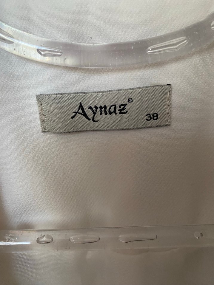 Düğmeli Beyaz Kadın Blazer Ceket - Görsel 2