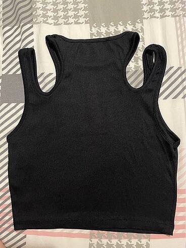 Pull and Bear Pull&Bear siyah crop top