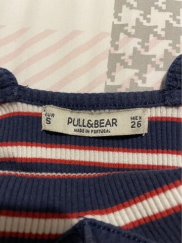 s Beden Pull&Bear çizgili crop top