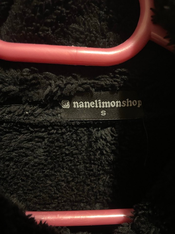 Siyah Peluş Kadın Mont Yumuşak Dokulu - Görsel 2