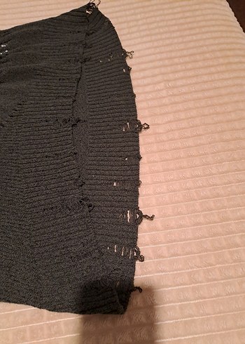 Zara Haki Örgü Kadın Kazak - Görsel 5