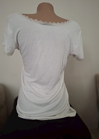 Dantel Detaylı Beyaz Kadın Bluz - Görsel 2