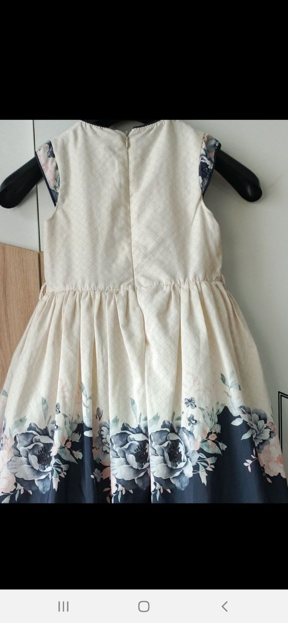 Çiçek Desenli Kız Çocuk Elbisesi - Görsel 2