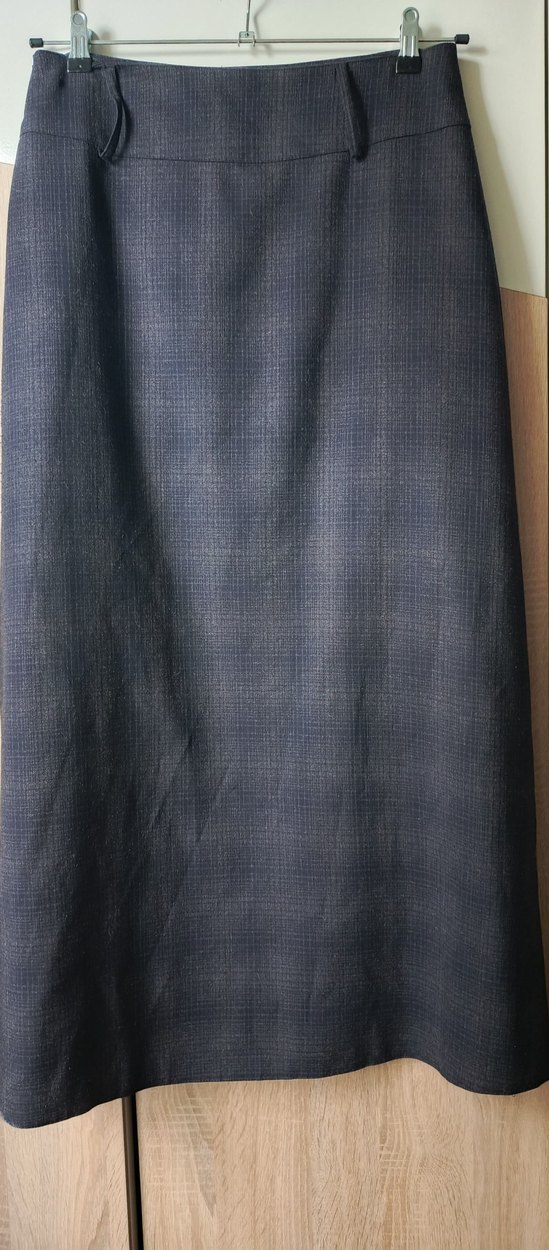 Linen Kumaşlı Uzun  Çan Etek - Görsel 2