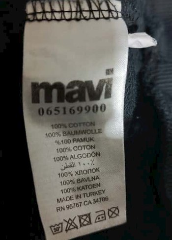 Mavi Kapüşonlu Sweatshirt - Görsel 5