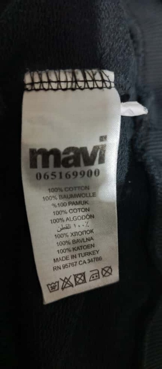 Mavi Kapüşonlu Sweatshirt - Görsel 5