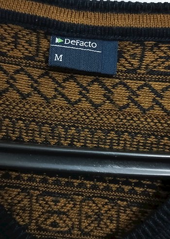 DF Örgü Desenli Kahverengi Erkek Kazak - Görsel 2