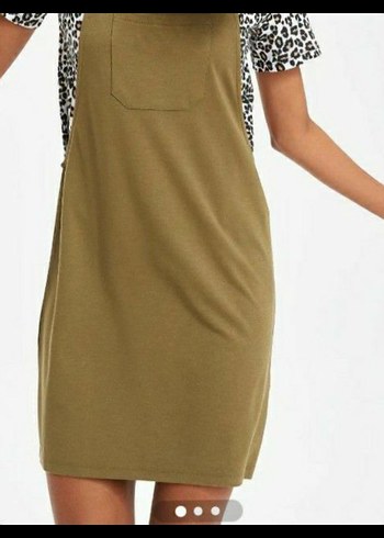 Defacto Kadın Kahverengi Askılı Mini Elbise - Görsel 2