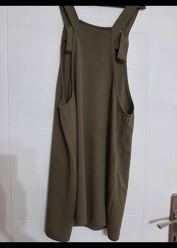 Defacto Kadın Kahverengi Askılı Mini Elbise - Görsel 5