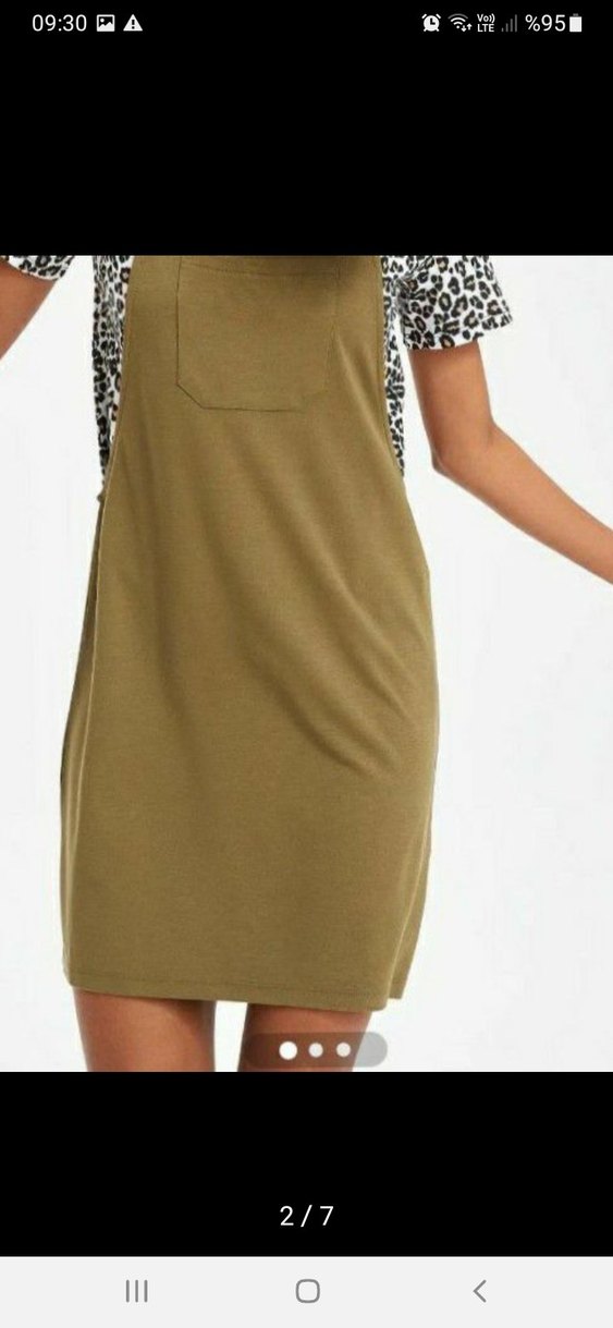 Defacto Kadın Kahverengi Askılı Mini Elbise - Görsel 2