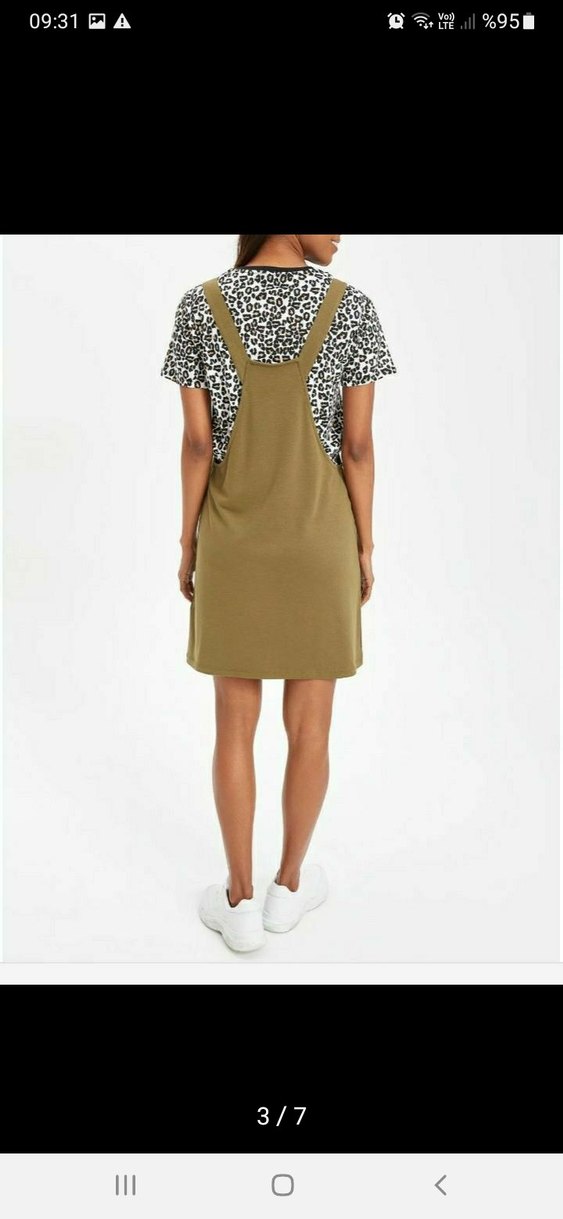 Defacto Kadın Kahverengi Askılı Mini Elbise - Görsel 3