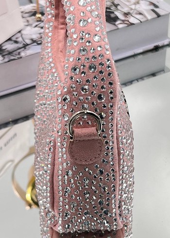  Beden siyah Renk Miu Miu Siyah Payetli Deri Kadın Çanta
