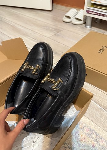 Kadın Siyah Platform Topuklu Tokalı Loafer ürün kutulu yeni - Görsel 3