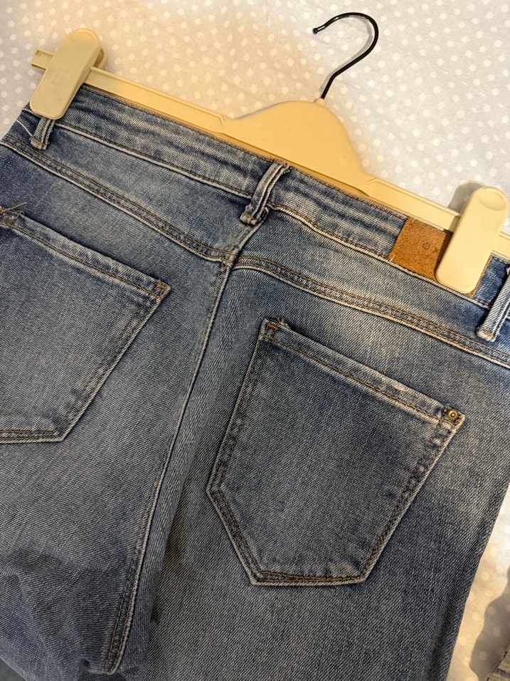 Gevşek Kesim, Tokalı, Midi Boy Kadın Kot Pantolon - Görsel 3