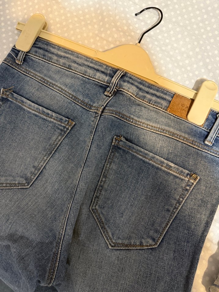 Gevşek Kesim, Tokalı, Midi Boy Kadın Kot Pantolon - Görsel 4