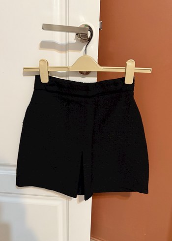 Siyah Kemerli Mini Etek kışlık - Görsel 3