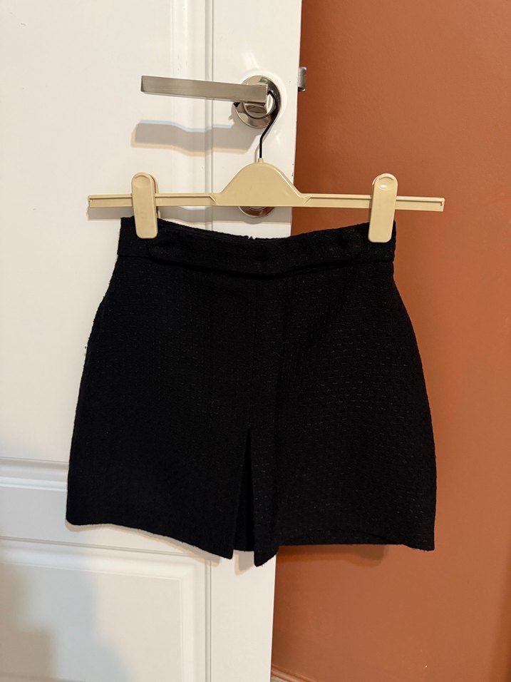 Siyah Kemerli Mini Etek kışlık - Görsel 2