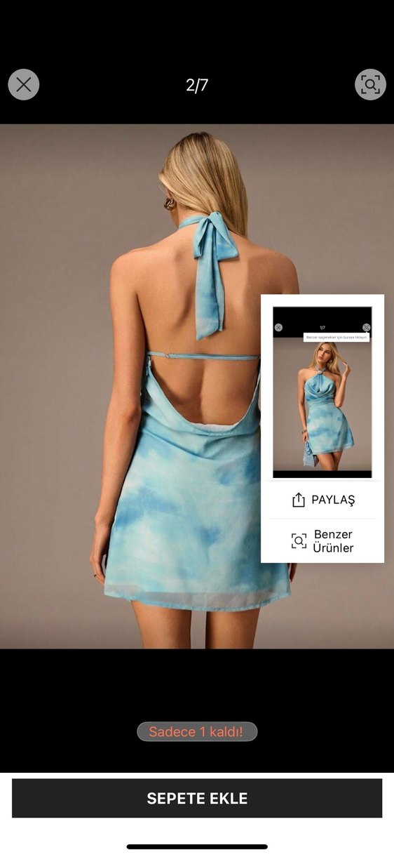 İlgilenler için fotoğraf atabilirim mavi elbise - Görsel 2
