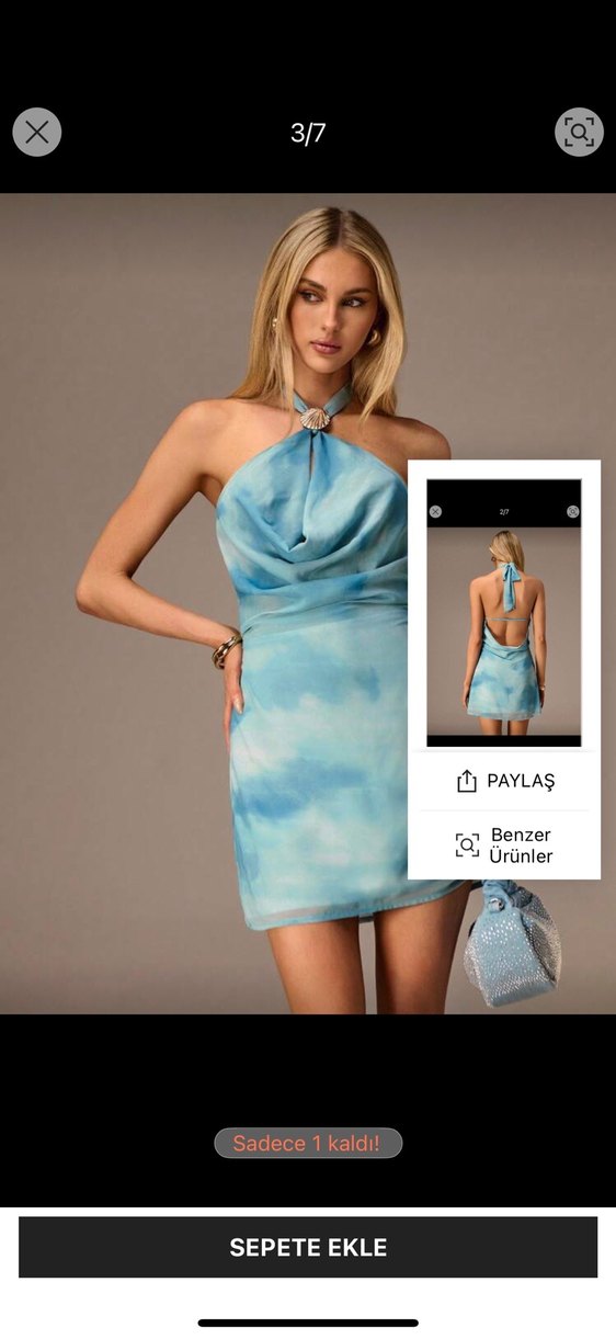 İlgilenler için fotoğraf atabilirim mavi elbise - Görsel 3