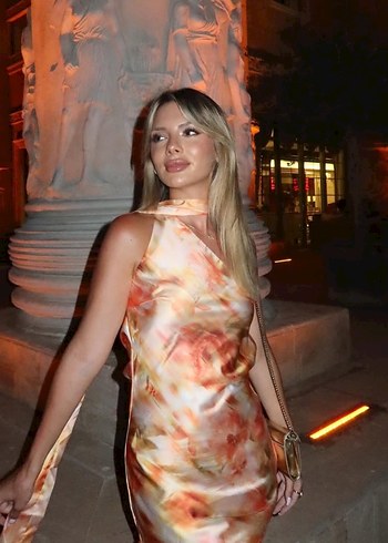 Drapeli Straplez Mini Elbise - Görsel 5