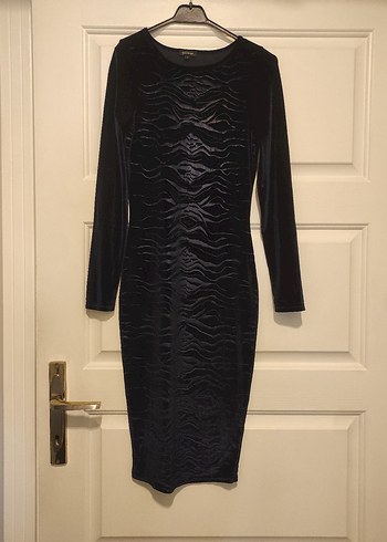 River Island midi kadife elbise