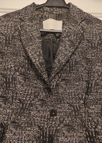 Düğmeli Gri Kadın Yün Ceket - Görsel 2