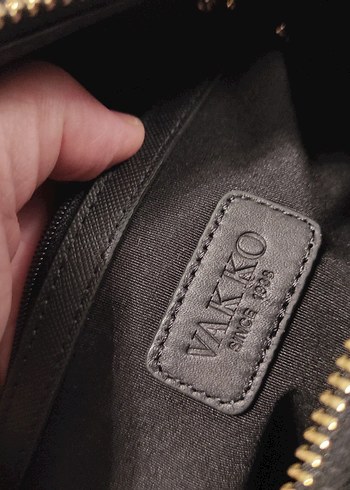 Vakko Siyah Deri Kadın Çanta - Görsel 7