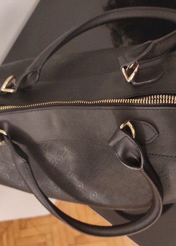 Vakko Siyah Deri Kadın Çanta - Görsel 3