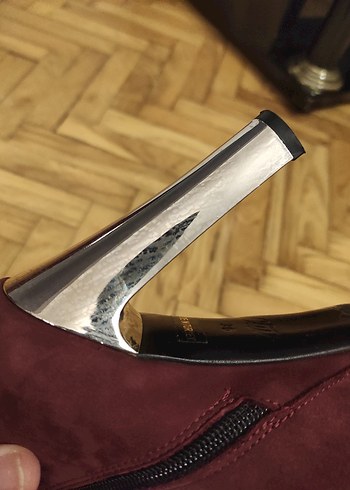 Bordo Süet  Topuklu Kadın Bot - Görsel 3