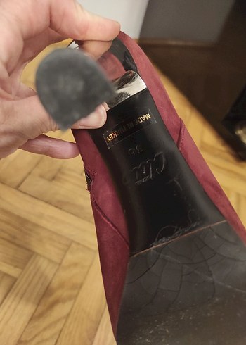 Bordo Süet  Topuklu Kadın Bot - Görsel 5