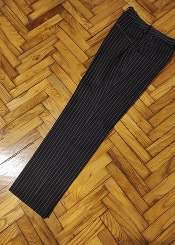 Zara Kadın Gri Çizgili lacivert takım