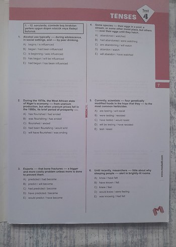 YKS-Dil İngilizce 3 Gramer Yaprak Test - Görsel 3