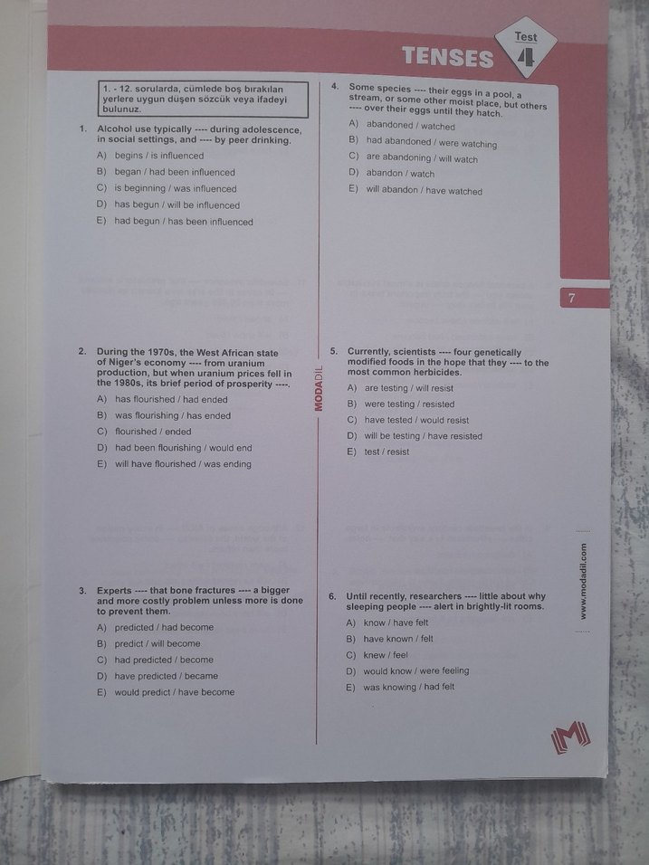 YKS-Dil İngilizce 3 Gramer Yaprak Test - Görsel 3