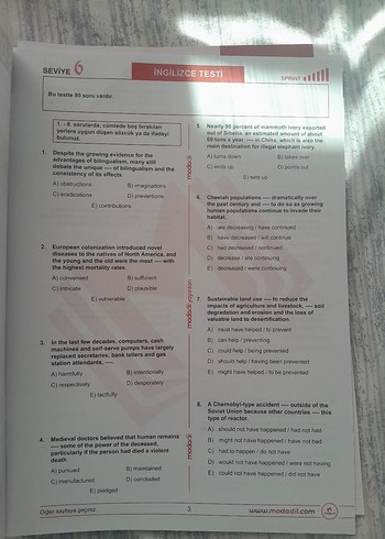 Modadil Yayınları YDT deneme kitapçıkları - Görsel 4