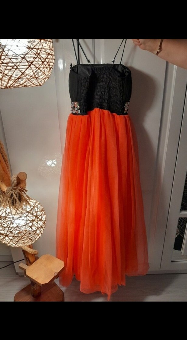 Pembe Uzun Abiye Elbise - Görsel 3