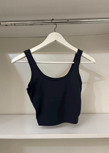 Siyah Kadın Mini Atlet, Kayık Yaka, Spor - Görsel 2