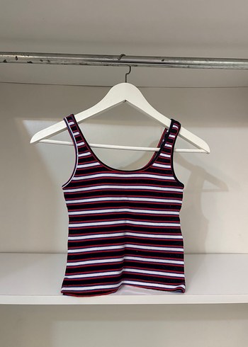 Çizgili Mini Atlet Kadın Üst - Görsel 2