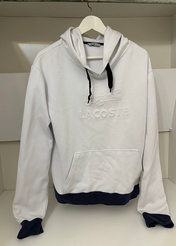Lacoste Beyaz Kapüşonlu Erkek Sweatshirt